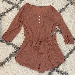 Tresics Pink salmon Short Romper Large